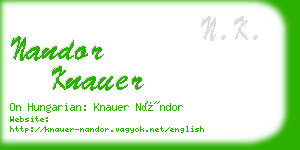 nandor knauer business card